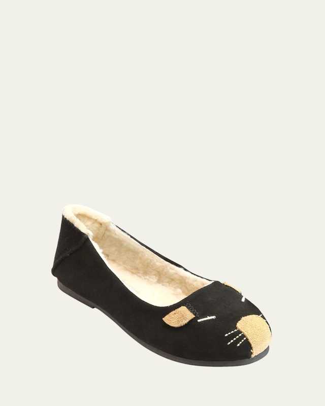 Mousie Embroidered Suede Flats, Baby/Toddler/Kids